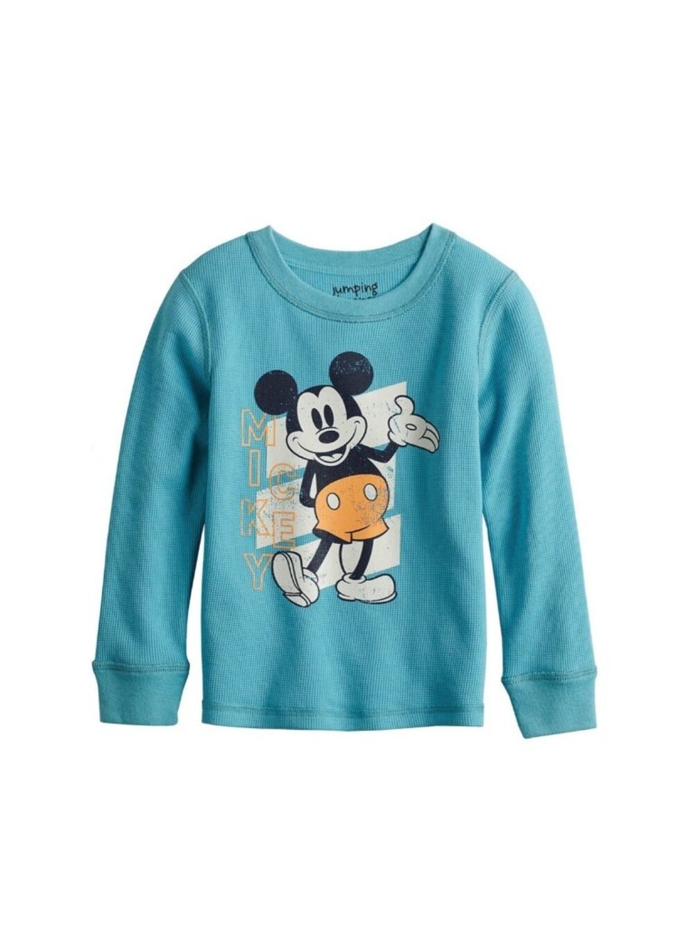 Disney x Jumping Beans Turquoise Mickey Mouse Long Sleeve Crew Neck Thermal 3T